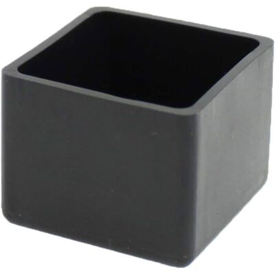 Embouts carrés en caoutchouc - HANDEIU - 40 mm - Antidérapants - Lot de 4 - Noir Noir - Publicité Embouts carrés en caoutchouc - HANDEIU - 40 mm - Antidérapants - Lot de 4 - Noir Noir - Publicité