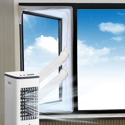 Kit Calfeutrage Climatiseur Mobile Porte Fenetre 400cm Tuyau évacuation Calfeutrage Fermeture éclair Facile a Installer (4m) Blanc - Publicité Kit Calfeutrage Climatiseur Mobile Porte Fenetre 400cm Tuyau évacuation Calfeutrage Fermeture éclair Facile a Installer (4m) Blanc - Publicité