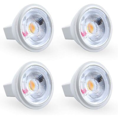 Ampoule LED MR11 - AIMOONSA - MR11 GU4 - 3W (équiv. 35W) - 6000K Blanc froid - Lot 4 Blanc - Publicité Ampoule LED MR11 - AIMOONSA - MR11 GU4 - 3W (équiv. 35W) - 6000K Blanc froid - Lot 4 Blanc - Publicité