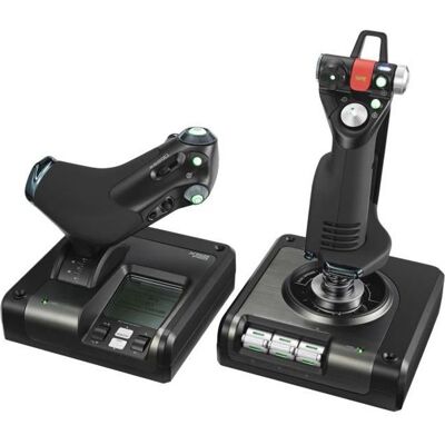 Joystick - Filaire - Logitech G - X52 Pro Flight Control Panel - Compatible PC - Noir Noir - Publicité Joystick - Filaire - Logitech G - X52 Pro Flight Control Panel - Compatible PC - Noir Noir - Publicité