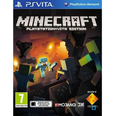 Jeu vidéo - SONY - Minecraft (PS Vita) - Multijoueur en ligne jusquà 8 - Écran partagé 4 joueurs - PEGI 7+ - Publicité Jeu vidéo - SONY - Minecraft (PS Vita) - Multijoueur en ligne jusquà 8 - Écran partagé 4 joueurs - PEGI 7+ - Publicité