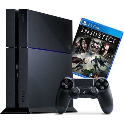 SONY COMPUTER ENTERTAINMENT Console de salon - SONY - PS4 500 Go - Manette DualShock 4 - 500 Go - Jeu Injustice Noir - Publicité SONY COMPUTER ENTERTAINMENT Console de salon - SONY - PS4 500 Go - Manette DualShock 4 - 500 Go - Jeu Injustice Noir - Publicité