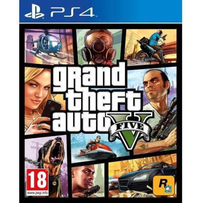 Take 2 Jeu - Rockstar Games - Grand Theft Auto V - PS4 - Action - PEGI 18+ - Publicité Take 2 Jeu - Rockstar Games - Grand Theft Auto V - PS4 - Action - PEGI 18+ - Publicité