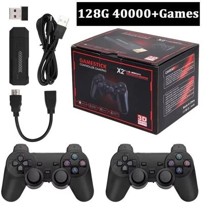 OEMG Console de Jeux Retro TV Stick X2 Plus GD10 Pro - Emulateur 4K/3D pour PS1N64 Dreamcast avec 2 Manettes Sans Fil - 128 Go Noir - Publicité OEMG Console de Jeux Retro TV Stick X2 Plus GD10 Pro - Emulateur 4K/3D pour PS1N64 Dreamcast avec 2 Manettes Sans Fil - 128 Go Noir - Publicité
