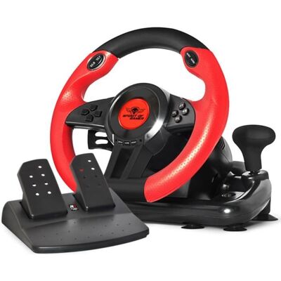 Volant de simulation - SPIRIT OF GAMER - RACE WHEEL PRO - Filaire - 180° - PC Compatible Rouge - Publicité Volant de simulation - SPIRIT OF GAMER - RACE WHEEL PRO - Filaire - 180° - PC Compatible Rouge - Publicité