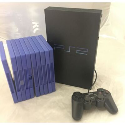 Console PlayStation 2 - Sony - PS2 - 10 jeux inclus - Garantie 3 mois - Couleur Noir Noir - Publicité Console PlayStation 2 - Sony - PS2 - 10 jeux inclus - Garantie 3 mois - Couleur Noir Noir - Publicité