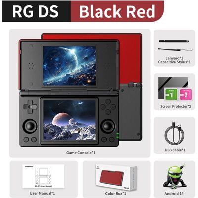 NOBRAND Console de jeux portable Anbernic RG DS à double écran sous Android Rouge et Noir Sans carte de jeu Rouge - Publicité NOBRAND Console de jeux portable Anbernic RG DS à double écran sous Android Rouge et Noir Sans carte de jeu Rouge - Publicité