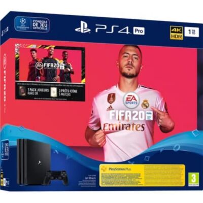 Console de salon - Sony - PS4 Pro - 1 To - Fifa 20 - Abo PS+ 14 jours - Noir Noir - Publicité Console de salon - Sony - PS4 Pro - 1 To - Fifa 20 - Abo PS+ 14 jours - Noir Noir - Publicité