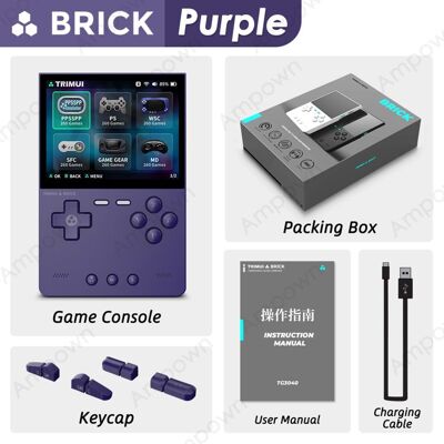 NOBRAND Console de jeux portable TRIMUI BRICK écran IPS 3 2 pouces système Linux 64 Go Violet Violet - Publicité NOBRAND Console de jeux portable TRIMUI BRICK écran IPS 3 2 pouces système Linux 64 Go Violet Violet - Publicité