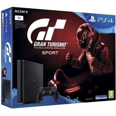 SONY COMPUTER ENTERTAINMENT Console PS4 Slim 1To Noire/Jet Black + Gran Turismo Sport + Qui Es-Tu ? (Jeu PlayLink à télécharger) - PlayStation Officiel Noir - Publicité SONY COMPUTER ENTERTAINMENT Console PS4 Slim 1To Noire/Jet Black + Gran Turismo Sport + Qui Es-Tu ? (Jeu PlayLink à télécharger) - PlayStation Officiel Noir - Publicité