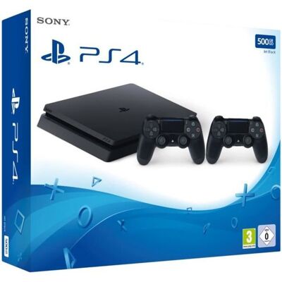 SONY COMPUTER ENTERTAINMENT Pack Nouvelle PS4 500 Go + 2ème Manette DualShock 4 Noir - Publicité SONY COMPUTER ENTERTAINMENT Pack Nouvelle PS4 500 Go + 2ème Manette DualShock 4 Noir - Publicité