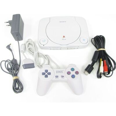 Console rétro - SONY - Psone - Produit doccasion - Alimentation secteur - Vintage Oui Blanc - Publicité Console rétro - SONY - Psone - Produit doccasion - Alimentation secteur - Vintage Oui Blanc - Publicité