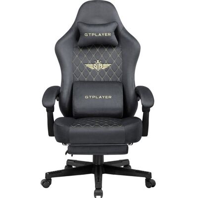Chaise gaming - GTPLAYER - Modèle standard - Tissu gris - Coussin à ressorts - Repose-pieds Gris - Publicité Chaise gaming - GTPLAYER - Modèle standard - Tissu gris - Coussin à ressorts - Repose-pieds Gris - Publicité