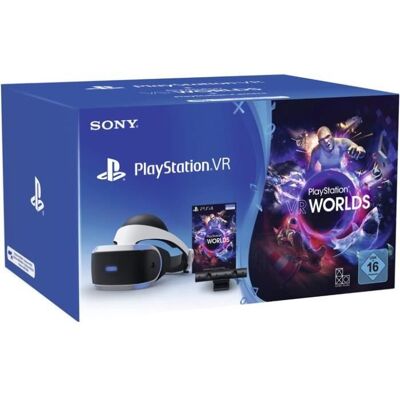 Sony PlayStation VR + Camera + VR Worlds Voucher Casque de visualisation dédié Noir Blanc 100° OLED 1920 x 1080 pixels Noir - Publicité Sony PlayStation VR + Camera + VR Worlds Voucher Casque de visualisation dédié Noir Blanc 100° OLED 1920 x 1080 pixels Noir - Publicité