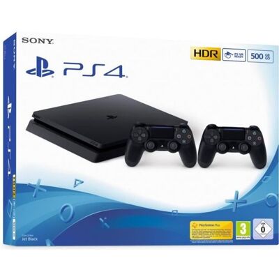SONY COMPUTER ENTERTAINMENT Console PS4 Slim 500Go Noire/Jet Black + 2ème Manette DualShock Noire - PlayStation Officiel Noir - Publicité SONY COMPUTER ENTERTAINMENT Console PS4 Slim 500Go Noire/Jet Black + 2ème Manette DualShock Noire - PlayStation Officiel Noir - Publicité