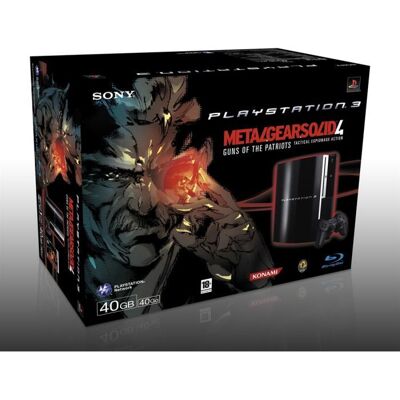 Console Sony PlayStation 3 / PS3 + Metal Gear Solid 4 - Sony - Full HD - Blu-Ray - 40 Go - Bundle - Noir Noir - Publicité Console Sony PlayStation 3 / PS3 + Metal Gear Solid 4 - Sony - Full HD - Blu-Ray - 40 Go - Bundle - Noir Noir - Publicité