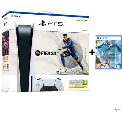 Sony Pack Console de salon - PlayStation 5 - Bundle - 825 Go - FIFA 23 - Horizon Forbidden West Noir - Publicité Sony Pack Console de salon - PlayStation 5 - Bundle - 825 Go - FIFA 23 - Horizon Forbidden West Noir - Publicité