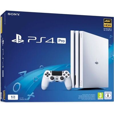 SONY COMPUTER ENTERTAINMENT Console PS4 Pro 1To Blanche/White Glacier - PlayStation Officiel Blanc - Publicité SONY COMPUTER ENTERTAINMENT Console PS4 Pro 1To Blanche/White Glacier - PlayStation Officiel Blanc - Publicité