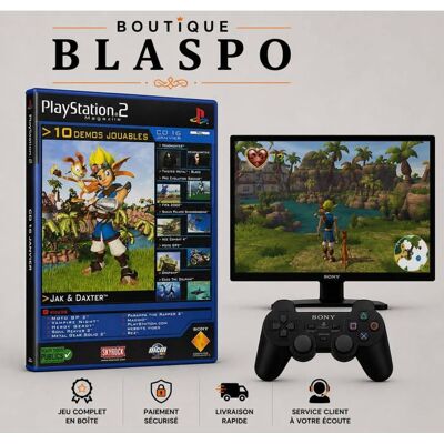 SONY COMPUTER ENTERTAINMENT Jak and Daxter + 10 Jeux Jouables Démo PS2 PlayStation 2 PAL Compilation Démonstration - Publicité SONY COMPUTER ENTERTAINMENT Jak and Daxter + 10 Jeux Jouables Démo PS2 PlayStation 2 PAL Compilation Démonstration - Publicité