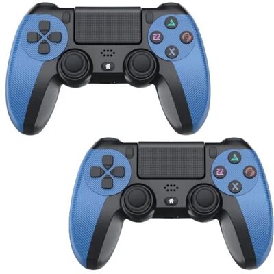 NOBRAND Manette de jeu Applicable à PS4 2pcs Contrôleur de Jeu Sans Fil Manette de Jeu Bluetooth 2.1 pour PS4 Hôte du Jeu Ordinateur PC Bleu - Publicité NOBRAND Manette de jeu Applicable à PS4 2pcs Contrôleur de Jeu Sans Fil Manette de Jeu Bluetooth 2.1 pour PS4 Hôte du Jeu Ordinateur PC Bleu - Publicité