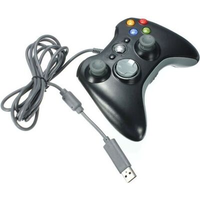 Manette Filaire USB Pour microsoft Xbox 360 Contrôleur jeu video PC Windows Noir Noir - Publicité Manette Filaire USB Pour microsoft Xbox 360 Contrôleur jeu video PC Windows Noir Noir - Publicité