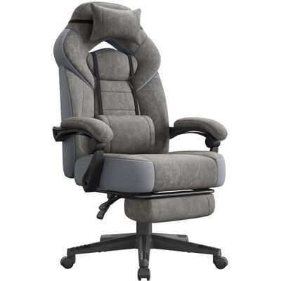 Chaise de Jeu - SONGMICS - Ergonomique - Repose-Pieds - Gris Ardoise - 150 kg Gris - Publicité Chaise de Jeu - SONGMICS - Ergonomique - Repose-Pieds - Gris Ardoise - 150 kg Gris - Publicité