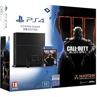 SONY COMPUTER ENTERTAINMENT Console salon - Sony - PS4 1 To - Noir - Call of Duty Black Ops III - Bundle Noir - Publicité SONY COMPUTER ENTERTAINMENT Console salon - Sony - PS4 1 To - Noir - Call of Duty Black Ops III - Bundle Noir - Publicité