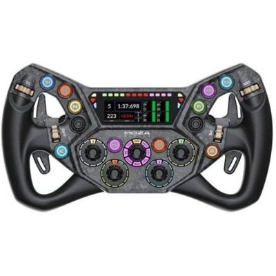 Volante simulador Moza KS Pro 300 mm fibra carbono pantalla 2 99 RGB Noir - Publicité Volante simulador Moza KS Pro 300 mm fibra carbono pantalla 2 99 RGB Noir - Publicité
