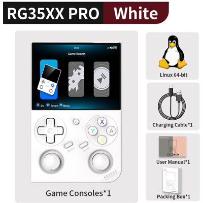 NOBRAND Console Portable ANBERNIC RG35XXPro Écran IPS 3 5 64 Go + 1024 To (5 000+ Jeux préinstallés) Blanc - Publicité NOBRAND Console Portable ANBERNIC RG35XXPro Écran IPS 3 5 64 Go + 1024 To (5 000+ Jeux préinstallés) Blanc - Publicité