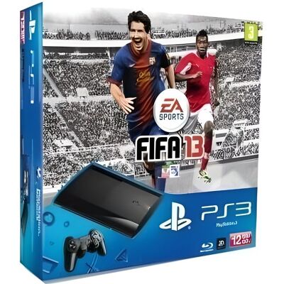 SONY COMPUTER ENTERTAINMENT Pack Console PS3 12 Go - Sony - FIFA 13 - Noir - 1 Manette Dual Shock 3 - Câbles inclus Noir - Publicité SONY COMPUTER ENTERTAINMENT Pack Console PS3 12 Go - Sony - FIFA 13 - Noir - 1 Manette Dual Shock 3 - Câbles inclus Noir - Publicité