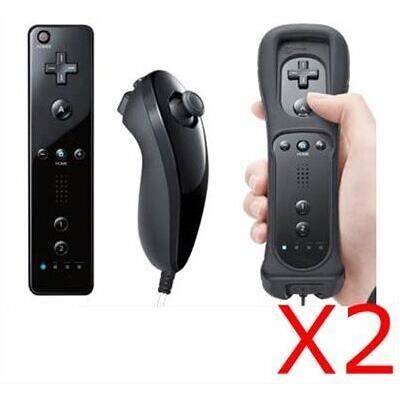 QUMOX Manette Wiimote+Nunchuck+Housse Pour Wii noir X2 - manettes compatible Noir - Publicité QUMOX Manette Wiimote+Nunchuck+Housse Pour Wii noir X2 - manettes compatible Noir - Publicité