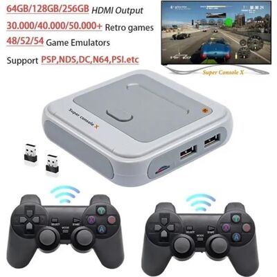 NOBRAND Console portable - Mini Console de jeu - 40000 jeux - 128G carte SD - 2 contrôleurs sans fil - HD 4K HDMI - Publicité NOBRAND Console portable - Mini Console de jeu - 40000 jeux - 128G carte SD - 2 contrôleurs sans fil - HD 4K HDMI - Publicité