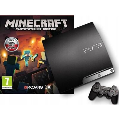 Console de jeux vidéo - Sony - PS3 Slim - Noir - Manette incluse - Jeu Minecraft inclus Noir - Publicité Console de jeux vidéo - Sony - PS3 Slim - Noir - Manette incluse - Jeu Minecraft inclus Noir - Publicité