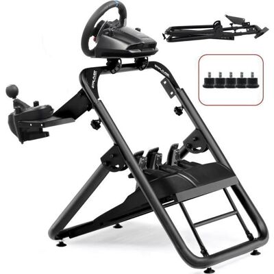 Support de volant sim racing - GTPLAYER - G920/G29 - Hauteur réglable - Angle réglable - Support levier de vitesse Noir - Publicité Support de volant sim racing - GTPLAYER - G920/G29 - Hauteur réglable - Angle réglable - Support levier de vitesse Noir - Publicité