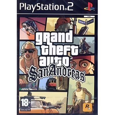 Take 2 GTA SAN ANDREAS / jeu console PS2 - Publicité Take 2 GTA SAN ANDREAS / jeu console PS2 - Publicité