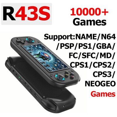 NOBRAND Console de jeux vidéo rétro portable R43S système Linux open source écran IPS 4 3 pouces Noir 128 Go Noir - Publicité NOBRAND Console de jeux vidéo rétro portable R43S système Linux open source écran IPS 4 3 pouces Noir 128 Go Noir - Publicité