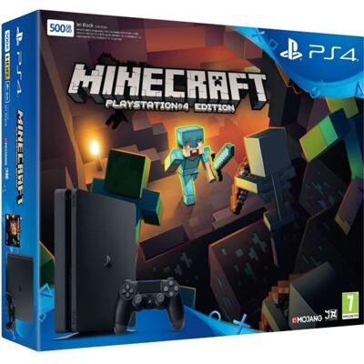 SONY COMPUTER ENTERTAINMENT Nouvelle PS4 Slim 500 Go Minecraft (Voucher) Noir - Publicité SONY COMPUTER ENTERTAINMENT Nouvelle PS4 Slim 500 Go Minecraft (Voucher) Noir - Publicité