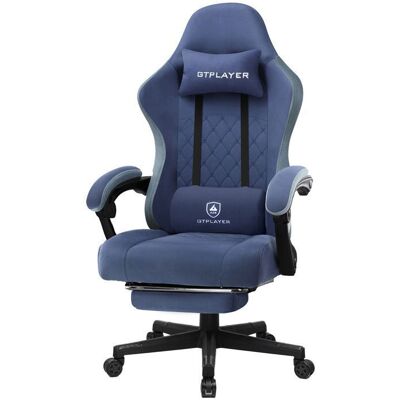Chaise Gaming - GTPLAYER - GTPLAYER - Bleu - Accoudoirs inclinables - Réglable 46-56 cm - Support 150 kg - Publicité Chaise Gaming - GTPLAYER - GTPLAYER - Bleu - Accoudoirs inclinables - Réglable 46-56 cm - Support 150 kg - Publicité