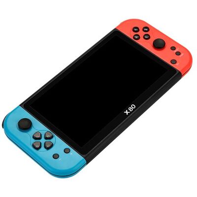 Console de jeux rétro portable AProsp X80 écran HD 7 pouces double joystick 16 Go sortie TV HDMI compatible PSP GBA PS1 Noir - Publicité Console de jeux rétro portable AProsp X80 écran HD 7 pouces double joystick 16 Go sortie TV HDMI compatible PSP GBA PS1 Noir - Publicité