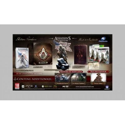 Jeu vidéo - UBISOFT - Assassins Creed III Freedom Édition - Xbox 360 - Édition collector - DVD - Publicité Jeu vidéo - UBISOFT - Assassins Creed III Freedom Édition - Xbox 360 - Édition collector - DVD - Publicité