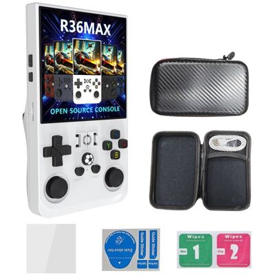 NOBRAND Console portable - R36S - 20 000 jeux intégrés - Écran 4.0 HD - 128 Go de stockage - Blanc Blanc - Publicité NOBRAND Console portable - R36S - 20 000 jeux intégrés - Écran 4.0 HD - 128 Go de stockage - Blanc Blanc - Publicité