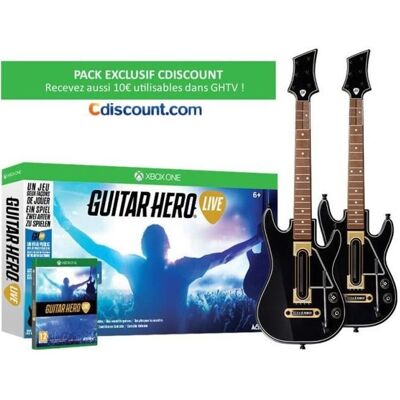 Activision Pack Guitar Hero Live Jeu Xbox One + 2 Guitares pour Xbox One - Publicité Activision Pack Guitar Hero Live Jeu Xbox One + 2 Guitares pour Xbox One - Publicité
