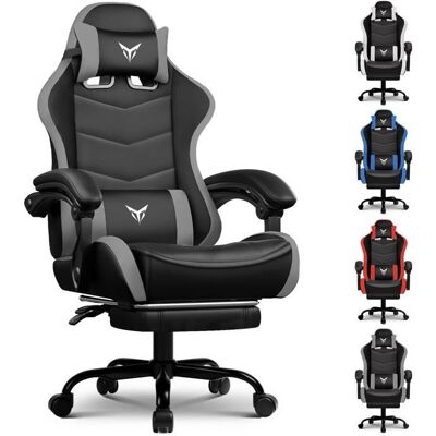 Chaise gaming ergonomique - GTPLAYER - Modèle GTPLAYER - Repose-pieds - Lombaire réglable - Accoudoirs Bleu - Publicité Chaise gaming ergonomique - GTPLAYER - Modèle GTPLAYER - Repose-pieds - Lombaire réglable - Accoudoirs Bleu - Publicité