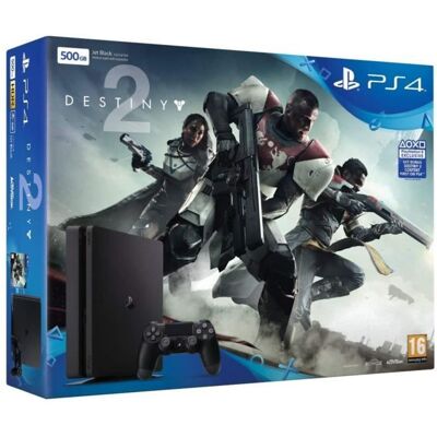 Console salon - Sony - PS4 500 Go - Noir - Bundle - Destiny 2 - Abonnement PSN 14 Jours Noir - Publicité Console salon - Sony - PS4 500 Go - Noir - Bundle - Destiny 2 - Abonnement PSN 14 Jours Noir - Publicité