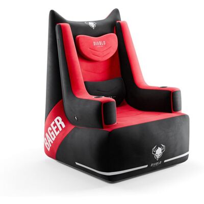 Chaise Gaming - DIABLO - BAGER - Tissu UltimateFiber - Gonflable - 120kg Rouge - Publicité Chaise Gaming - DIABLO - BAGER - Tissu UltimateFiber - Gonflable - 120kg Rouge - Publicité
