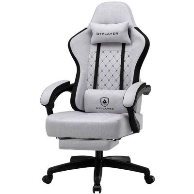 Chaise de gaming - GTPLAYER - Dossier papillon - Gris Foncé - Rembourrage PU haute élasticité - Ressorts ensachés - Publicité Chaise de gaming - GTPLAYER - Dossier papillon - Gris Foncé - Rembourrage PU haute élasticité - Ressorts ensachés - Publicité