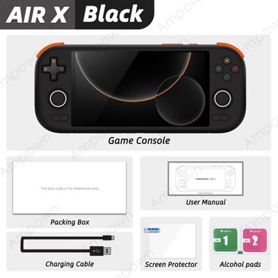 NOBRAND Console de jeux portable MANGMI AIR X écran tactile 5 5 pouces Android 14 Noir Pas de carte de jeu Noir - Publicité NOBRAND Console de jeux portable MANGMI AIR X écran tactile 5 5 pouces Android 14 Noir Pas de carte de jeu Noir - Publicité