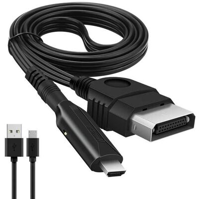 Câble Convertisseur prise Xbox 1ère Génération vers HDMI – Adaptateur HD 1080p/720p avec Alimentation USB – 1 m – Straße Game® Noir - Publicité Câble Convertisseur prise Xbox 1ère Génération vers HDMI – Adaptateur HD 1080p/720p avec Alimentation USB – 1 m – Straße Game® Noir - Publicité