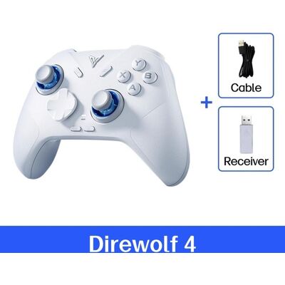 NOBRAND Manette de jeu Flydigi Direwolf 4 avec joysticks Forceflex et gâchettes Forceswitch câble USB et récepteur Blanc - Publicité NOBRAND Manette de jeu Flydigi Direwolf 4 avec joysticks Forceflex et gâchettes Forceswitch câble USB et récepteur Blanc - Publicité