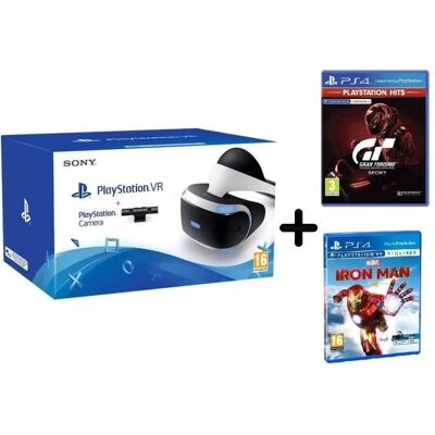 Sony Casque PSVR + IRON MAN + GRAN TURISMO Blanc - Publicité Sony Casque PSVR + IRON MAN + GRAN TURISMO Blanc - Publicité
